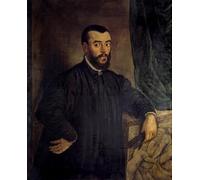ARToPHIIU Famous Painting Picture Art Print Canvas Prints Art Portrait of Vesale Anatomist and Doctor of Charles V by Tiziano Vecelli Oil Painting Artwork for Home Decor 60x90cm