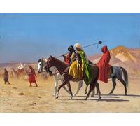 ARToPHIIU Famous Painting Picture Art Print Canvas Prints Art Riders Crossing the Desert by Jean Leon Gerome Oil Painting Artwork for Home Decor 60x90cm