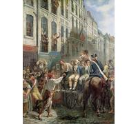 ARToPHIIU Famous Painting Picture Art Print Canvas Prints Art Robespierre and Saint Just Leaving for the Guillotine by Alfred Mouillard Oil Painting Artwork for Home Decor 60x90cm