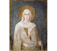 ARToPHIIU Famous Painting Picture Art Print Canvas Prints Art Saint Margarita of Antioch Fresco by Simone Maritini Oil Painting Artwork for Home Decor 60x90cm