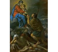 ARToPHIIU Famous Painting Picture Art Print Canvas Prints Art Saint Roch Begs the Virgin Mary for Liberation From the Plague by Jacques Louis David Oil Painting Artwork for Home Decor 60x90cm