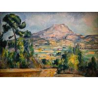 ARToPHIIU Famous Painting Picture Art Print Canvas Prints Art Sainte-victoire Mountain by Paul Cézanne Oil Painting Artwork for Home Decor 60x90cm