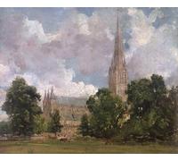 ARToPHIIU Famous Painting Picture Art Print Canvas Prints Art Salisbury Cathedral From the South West by John Constable Oil Painting Artwork for Home Decor 60x90cm