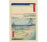ARToPHIIU Famous Painting Picture Art Print Canvas Prints Art Shinagawa From the Series Stations of Tokaido by Ando Hiroshige Oil Painting Artwork for Home Decor 60x90cm