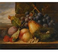 ARToPHIIU Famous Painting Picture Art Print Canvas Prints Art Still Life with Birds Nest by Edward Ladell Oil Painting Artwork for Home Decor 60x90cm