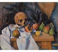 ARToPHIIU Famous Painting Picture Art Print Canvas Prints Art Still Life with Skull by Paul Cézanne Oil Painting Artwork for Home Decor 60x90cm