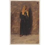 ARToPHIIU Famous Painting Picture Art Print Canvas Prints Art Study of a Standing Bedouin by Frederic Edwin Church Oil Painting Artwork for Home Decor 60x90cm