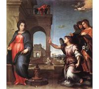 ARToPHIIU Famous Painting Picture Art Print Canvas Prints Art the Annunciation by Andrea Del Sarto Oil Painting Artwork for Home Decor 60x90cm