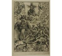 ARToPHIIU Famous Painting Picture Art Print Canvas Prints Art the Apocalyptic Woman From the Apocalypse by Albrecht Dürer Oil Painting Artwork for Home Decor 60x90cm
