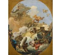 ARToPHIIU Famous Painting Picture Art Print Canvas Prints Art the Apotheosis of the Spanish Monarchy by Battista Tiepolo Oil Painting Artwork for Home Decor 60x90cm