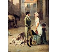 ARToPHIIU Famous Painting Picture Art Print Canvas Prints Art the Arrival of a Stage At the Terminus by Louis Leopold Boilly Oil Painting Artwork for Home Decor 60x90cm