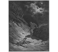 ARToPHIIU Famous Painting Picture Art Print Canvas Prints Art the Death of Abel by Gustave Dore Oil Painting Artwork for Home Decor 60x90cm