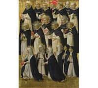 ARToPHIIU Famous Painting Picture Art Print Canvas Prints Art the Dominican Blessed: Outer Right Pilaster by Fra Angelico Oil Painting Artwork for Home Decor 60x90cm