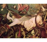 ARToPHIIU Famous Painting Picture Art Print Canvas Prints Art the Fall of the Rebel Angels Detail of the Angel on the Left Hand Side by Pieter Bruegel the Elder for Home Decor 60x90cm