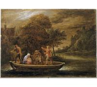 ARToPHIIU Famous Painting Picture Art Print Canvas Prints Art the Flight Into Egypt by David Teniers the Younger Oil Painting Artwork for Home Decor 60x90cm