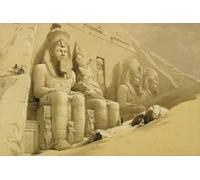 ARToPHIIU Famous Painting Picture Art Print Canvas Prints Art the Great Temple of Abu Simbel Nubia by David Roberts Oil Painting Artwork for Home Decor 60x90cm