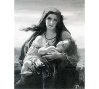 ARToPHIIU Famous Painting Picture Art Print Canvas Prints Art the Gypsy Mother by Hugues Merle Oil Painting Artwork for Home Decor 60x90cm