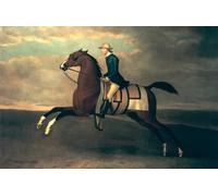 ARToPHIIU Famous Painting Picture Art Print Canvas Prints Art the Hunter Taking a Flying Leap Over a Rivulet by Famous Painter Oil Painting Artwork for Home Decor 60x90cm