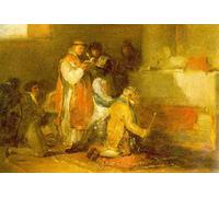 ARToPHIIU Famous Painting Picture Art Print Canvas Prints Art the Ill-matched Couple by Francisco De Goya Oil Painting Artwork for Home Decor 60x90cm