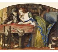 ARToPHIIU Famous Painting Picture Art Print Canvas Prints Art the Laboratory by Dante Gabriel Charles Rossetti Oil Painting Artwork for Home Decor 60x90cm