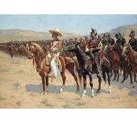 ARToPHIIU Famous Painting Picture Art Print Canvas Prints Art the Mexican Major by Frederic Remington Oil Painting Artwork for Home Decor 60x90cm