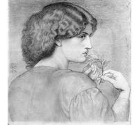 ARToPHIIU Famous Painting Picture Art Print Canvas Prints Art the Roseleaf by Dante Gabriel Rossetti Oil Painting Artwork for Home Decor 60x90cm