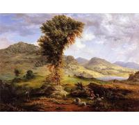 ARToPHIIU Famous Painting Picture Art Print Canvas Prints Art the Sun Shower by George Inness Oil Painting Artwork for Home Decor 60x90cm