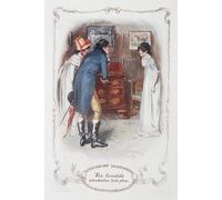 ARToPHIIU Famous Painting Picture Art Print Canvas Prints Art This Formidable Introduction Took Place Georgina Darcy and Her Brother by Charles Edmund Brock Oil Painting Artwork for Home Decor 60x90cm