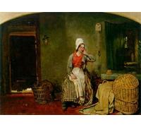 ARToPHIIU Famous Painting Picture Art Print Canvas Prints Art Thoughtful Hours by Henry Mark Anthony Oil Painting Artwork for Home Decor 60x90cm