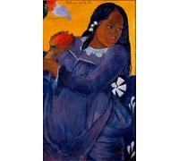 ARToPHIIU Famous Painting Picture Art Print Canvas Prints Art Vahine No Te Vi Tahitian Woman Holding a by Paul Gauguin Oil Painting Artwork for Home Decor 60x90cm
