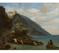 ARToPHIIU Famous Painting Picture Art Print Canvas Prints Art View of Tangier From the Seashore by Ferdinandeugene Delacroix Oil Painting Artwork for Home Decor 60x90cm