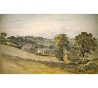 ARToPHIIU Famous Painting Picture Art Print Canvas Prints Art View Towards Langham Church From Near Road Dedham by John Constable Oil Painting Artwork for Home Decor 60x90cm