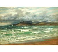 ARToPHIIU Famous Painting Picture Art Print Canvas Prints Art Waves Breaking At Cannes Arthur Palliser Severn Oil Painting Artwork for Home Decor 60x90cm