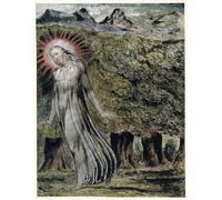 ARToPHIIU Vintage Canvas Painting Print Artwork Poster Print Artwork a Prophet in the Wilderness by William Blake Picture on Canvas for Home Decor 60x90cm