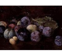 ARToPHIIU Vintage Canvas Painting Print Artwork Poster Print Artwork a Still Life of Plums by Antoine Vollon Picture on Canvas for Home Decor 60x90cm