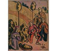 ARToPHIIU Vintage Canvas Painting Print Artwork Poster Print Artwork Adoration of the Shepherds by Emile Bernard Picture on Canvas for Home Decor 60x90cm