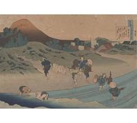 ARToPHIIU Vintage Canvas Painting Print Artwork Poster Print Artwork After poem by Jito Tenno From One Handred Poems Explained by Katsushika Hokusai Picture on Canvas for Home Decor 60x90cm