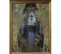 ARToPHIIU Vintage Canvas Painting Print Artwork Poster Print Artwork an Apartment Corner Interior View with the Son by Claude Monet Picture on Canvas for Home Decor 60x90cm