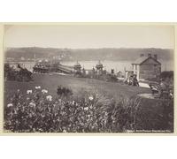 ARToPHIIU Vintage Canvas Painting Print Artwork Poster Print Artwork Bangor Garth Pleasure Grounds and Pier by Famous Painiter Picture on Canvas for Home Decor 60x90cm