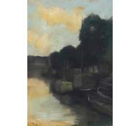 ARToPHIIU Vintage Canvas Painting Print Artwork Poster Print Artwork Canvas Painting Picture Poster by Lesser Ury Picture on Canvas for Home Decor 60x90cm