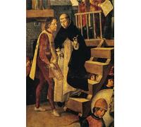 ARToPHIIU Vintage Canvas Painting Print Artwork Poster Print Artwork Condemned Man Goes to Court of Inquisition Detail From Autodafe Chaired by Pedro Berruguete for Home Decor 60x90cm