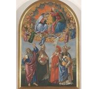 ARToPHIIU Vintage Canvas Painting Print Artwork Poster Print Artwork Coronation of mary with four saints by Sandro Botticelli Picture on Canvas for Home Decor 60x90cm