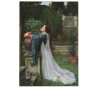 ARToPHIIU Vintage Canvas Painting Print Artwork Poster Print Artwork Dante and Matilda by John William Waterhouse Picture on Canvas for Home Decor 60x90cm