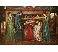 ARToPHIIU Vintage Canvas Painting Print Artwork Poster Print Artwork Dantes Dream by Dante Gabriel Charles Rossetti Picture Print on Canvas for Home Decor 60x90cm