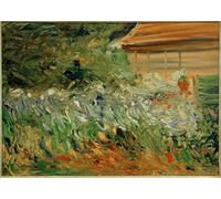 ARToPHIIU Vintage Canvas Painting Print Artwork Poster Print Artwork Flower perennials at the gardener cottage by Max Liebermann Picture on Canvas for Home Decor 60x90cm