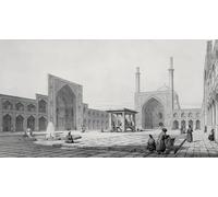 ARToPHIIU Vintage Canvas Painting Print Artwork Poster Print Artwork Great Friday in Isfahan From Pittoresque of Persia by Pascal Coste Picture on Canvas for Home Decor 60x90cm