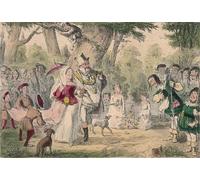 ARToPHIIU Vintage Canvas Painting Print Artwork Poster Print Artwork Henry the Th and His Queen Out a Maying by Laeech Picture on Canvas for Home Decor 60x90cm