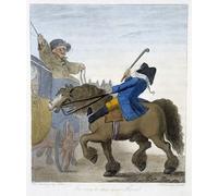 ARToPHIIU Vintage Canvas Painting Print Artwork Poster Print Artwork in English on the Manners of Riding by Henry William Bunbury Picture on Canvas for Home Decor 60x90cm