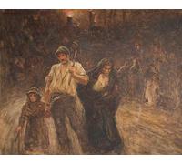 ARToPHIIU Vintage Canvas Painting Print Artwork Poster Print Artwork in the Black Country by Sir Hubert Von Herkomer Picture on Canvas for Home Decor 60x90cm