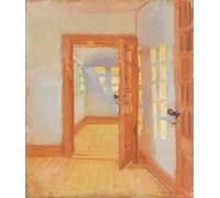ARToPHIIU Vintage Canvas Painting Print Artwork Poster Print Artwork Interior Brøndum's Annex by Anna Ancher Picture on Canvas for Home Decor 60x90cm